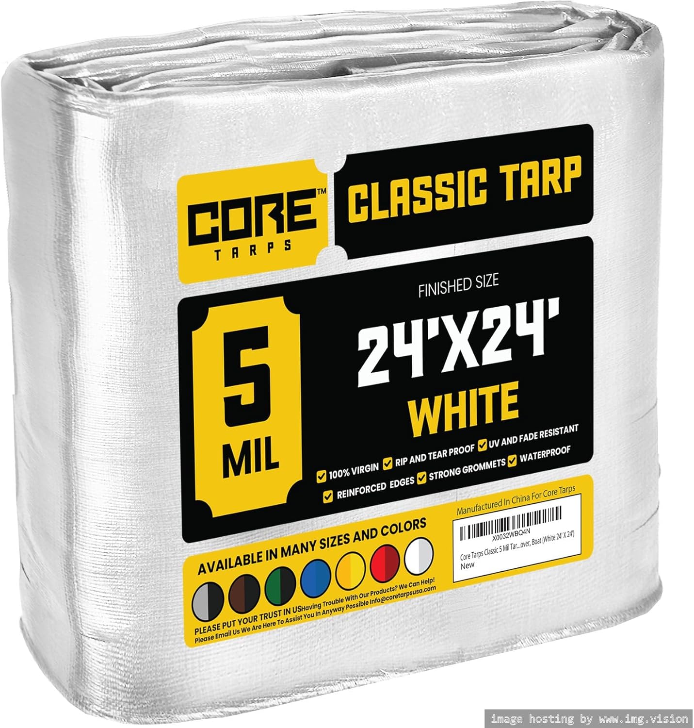 Core Tarps Classic 5 Mil Waterproof Tarp Cover for All Needs