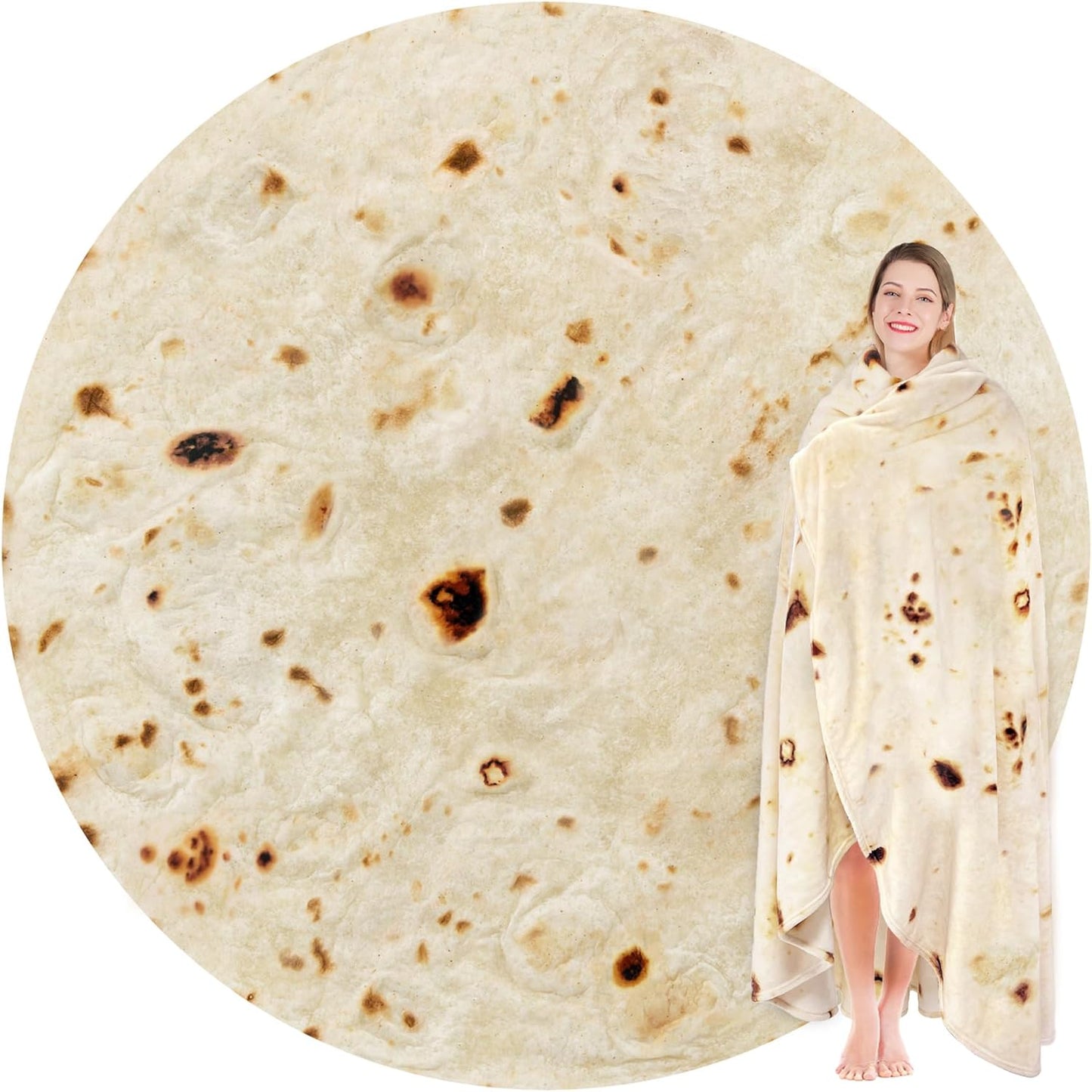 Jorbest Burritos Tortilla Throw Blanket for Fun Birthday Gifts