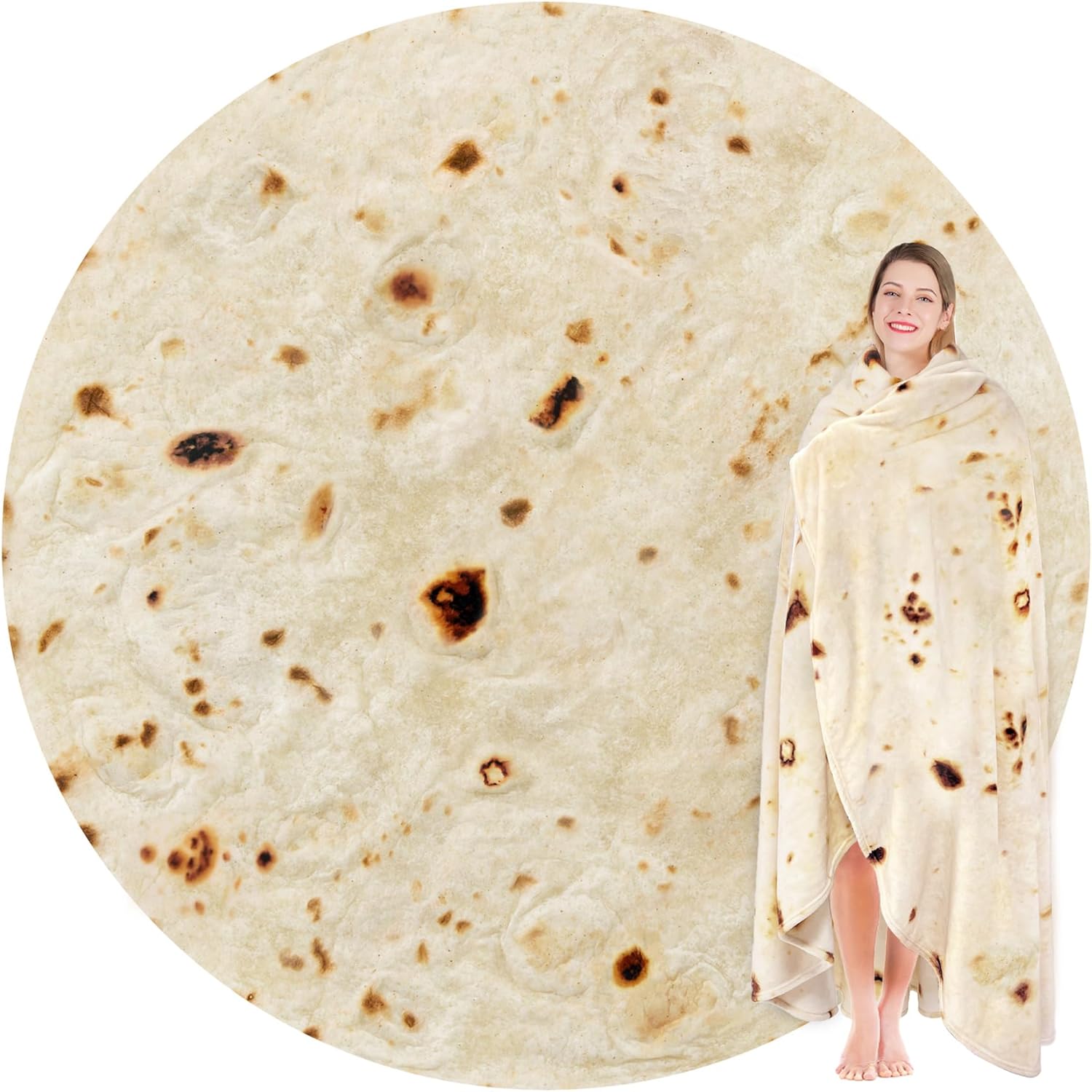 Jorbest Burritos Tortilla Throw Blanket for Fun Birthday Gifts