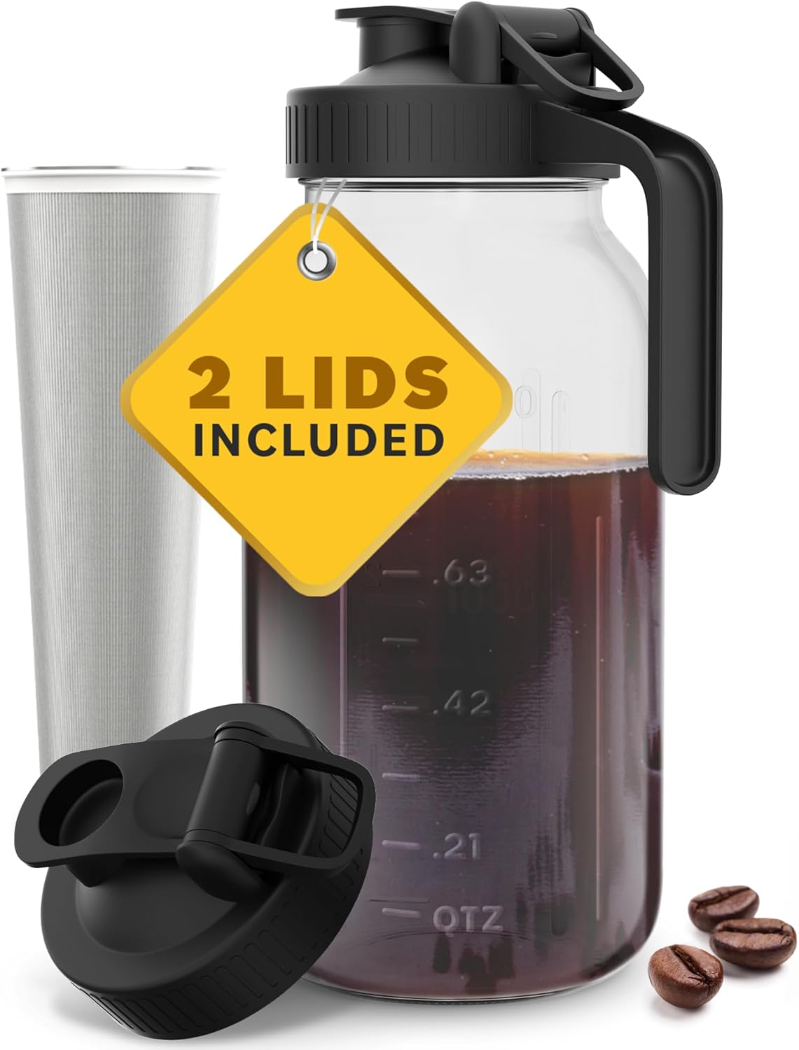 Home Hero Cold Brew Pitcher - Smooth Iced Coffee & Tea