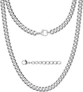 Silvadore Gold/Silver Chain for Men Necklace - Thin Cuban Link 18-24in