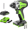 Greenworks 24V Brushless Impact Driver Kit - Compact 2650 in-lbs Power