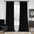 Velvet Blackout Curtains 90 in 2-Panel Set - Luxury Pinch Pleat Drapes