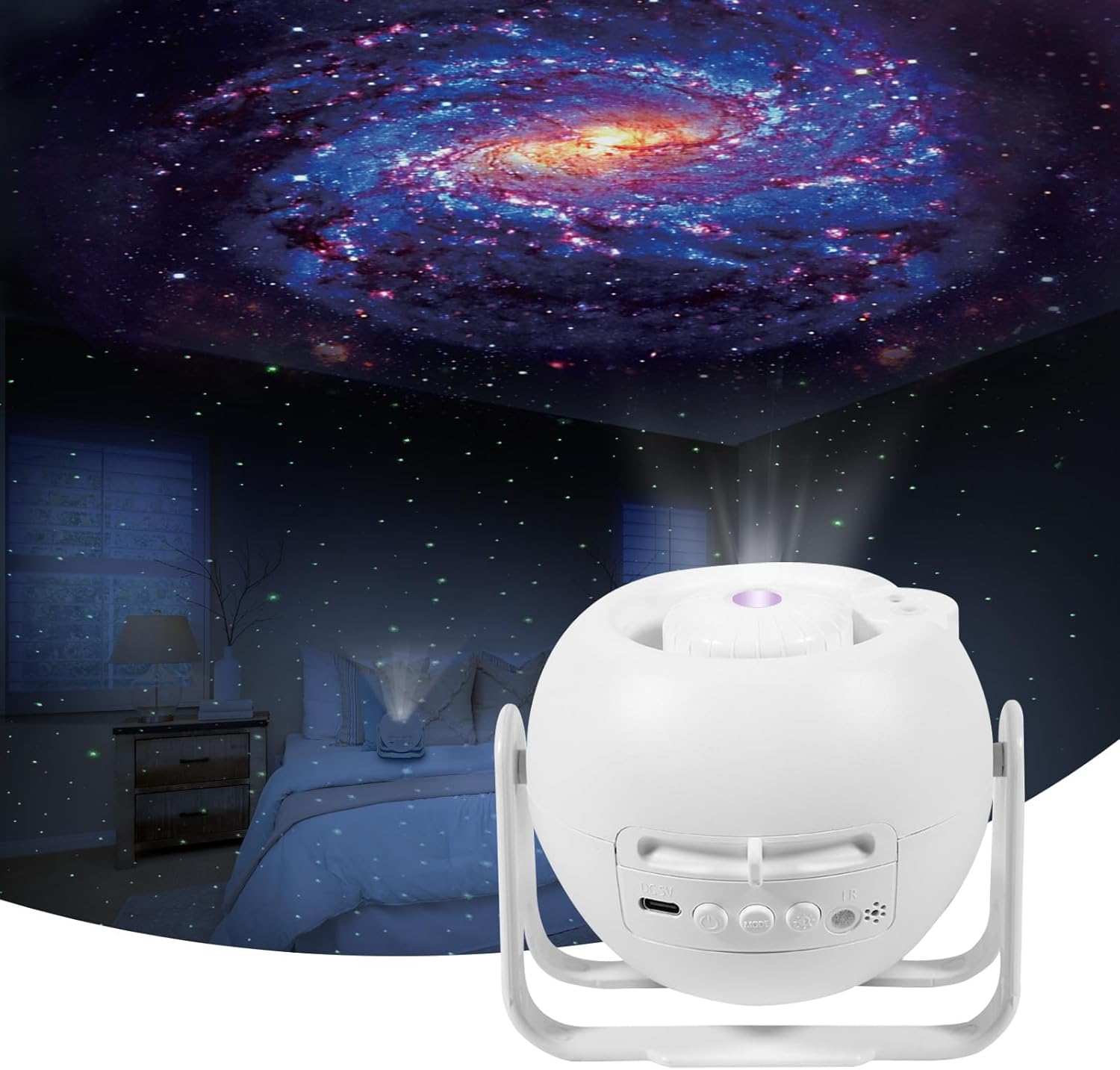10-in-1 HD Star Projector: Transform Your Space with Bluetooth Speaker