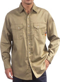 FR Shirts for Men 6.5oz Button Down Flame Resistant 100% Cotton - Work
