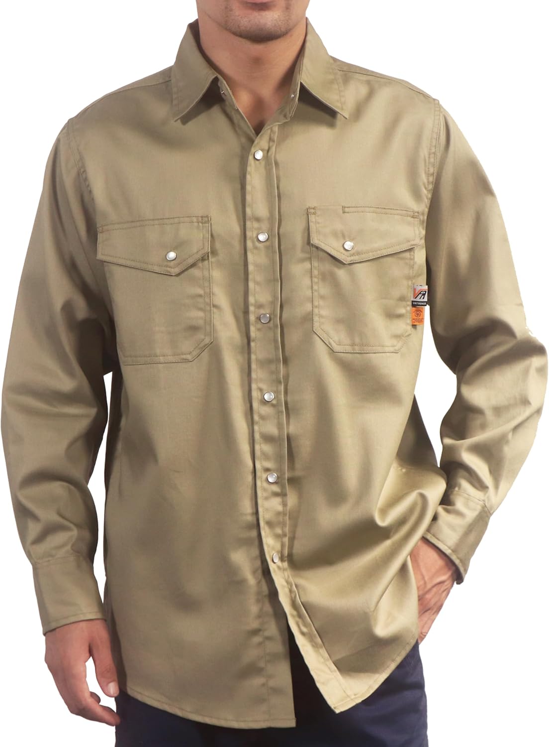 FR Shirts for Men 6.5oz Button Down Flame Resistant Cotton