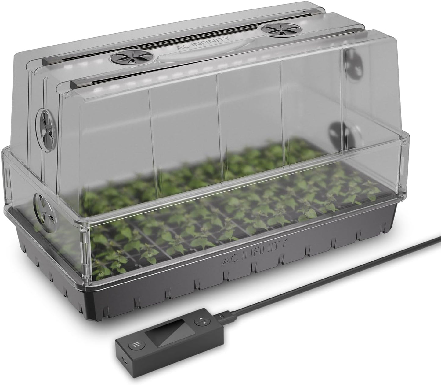 Heavy-Duty Large Humidity Dome with LED Grow Light Bars