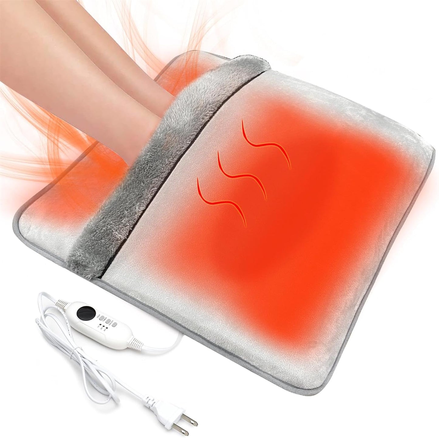 Double Sided Electric Foot Warmer with Timer for Cozy Comfort