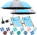 2 Pack Beach Umbrella with 360 Clamp by NBtoUS for Sun Protection