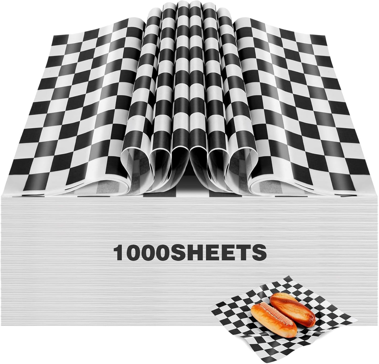 Colarr 1000 Pcs Waxed Paper Sheets for Deli and Sandwich Use
