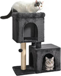 30-Inch Cat Tree Tower with Dual Condos and Perch - Compact Activity