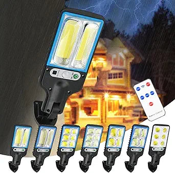 Solar Outdoor Lights with Remote Control for Security and Safety