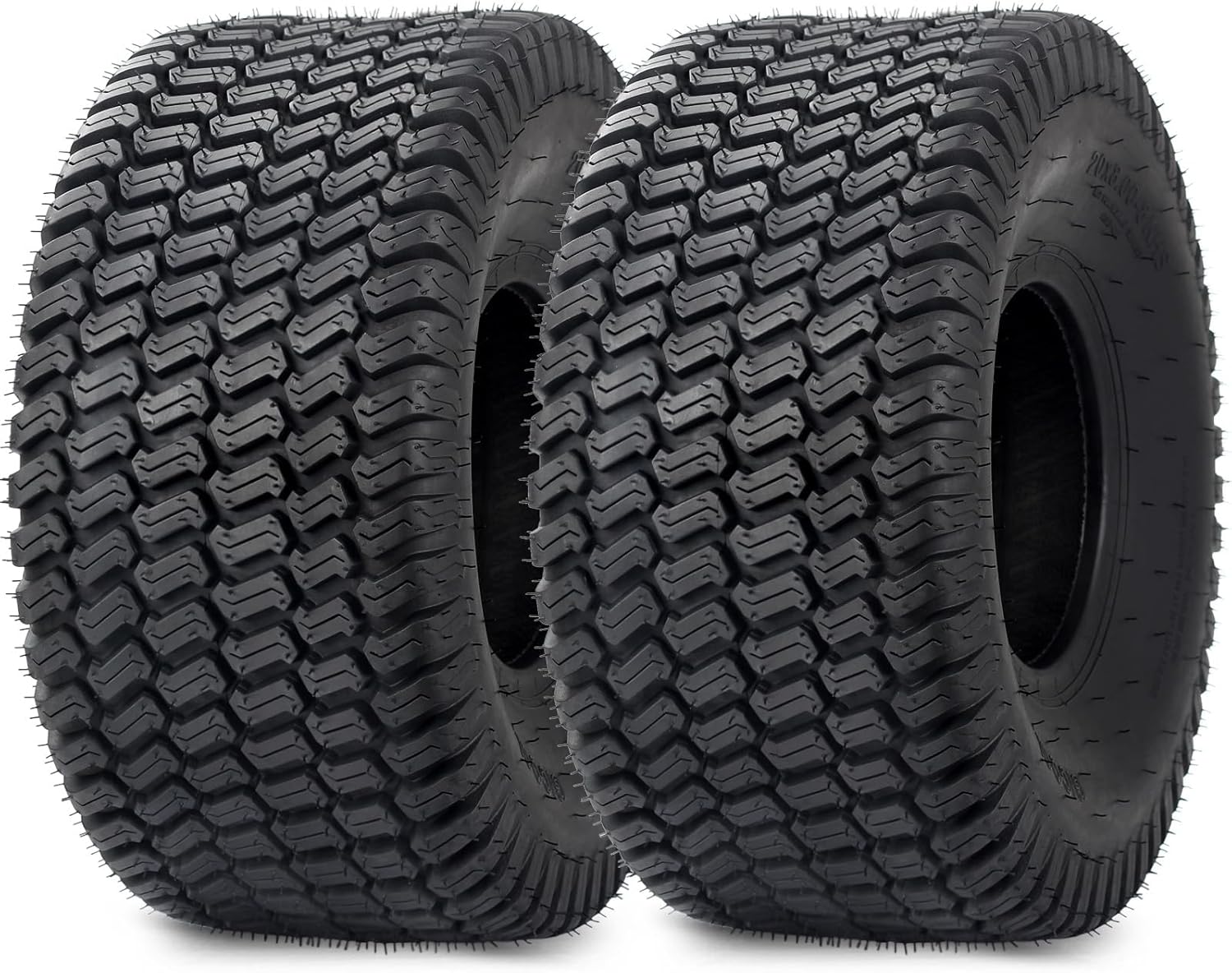 20x8.00-8 Lawnmower Tubeless Tire for Riding Mowers - 2 Pack