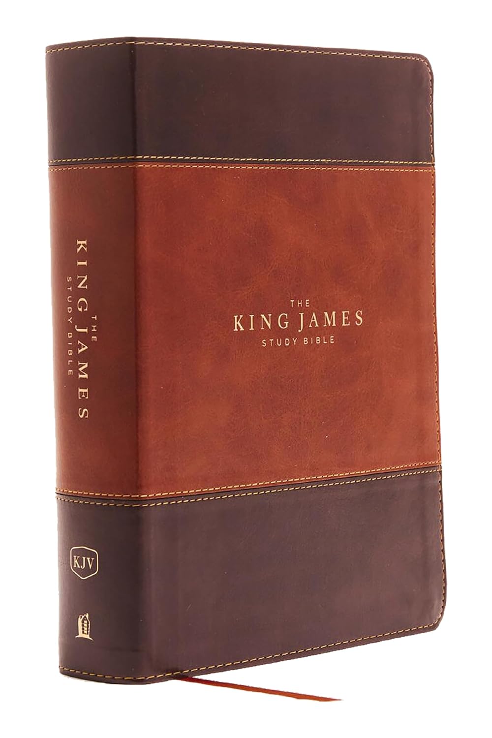 KJV King James Study Bible Leathersoft Brown Red Letter Edition