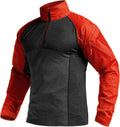 CQR Men's Combat Shirt 1/4 Zip Tactical Long Sleeve - Breathable EDC