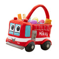 Personalized Fire Truck Plush Easter Basket - Embroidered Name Gift
