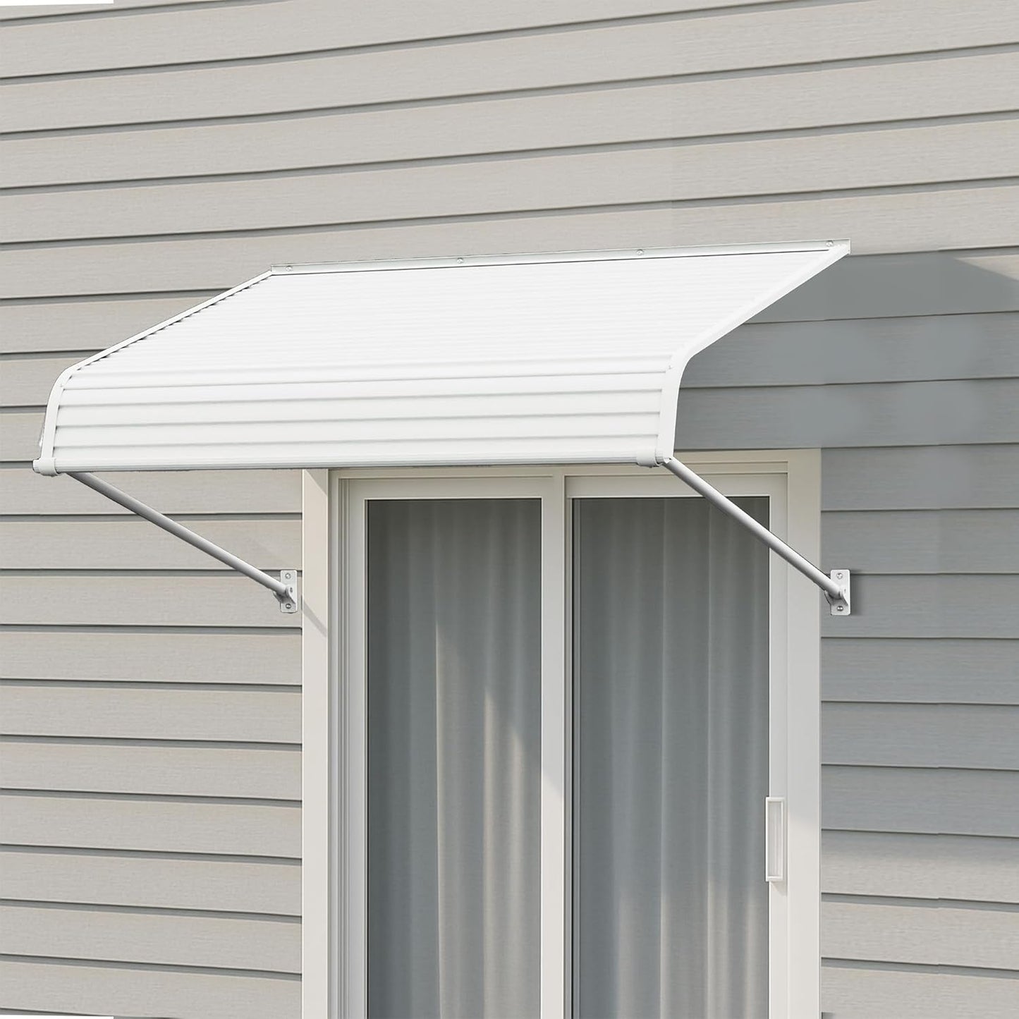 Kozyard WeatherShield PVC Awning for Door Entrance - Durable Canopy