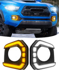 LED Fog Lights Assemblies for 2016-2023 Tacoma - Bright DRL & Amber