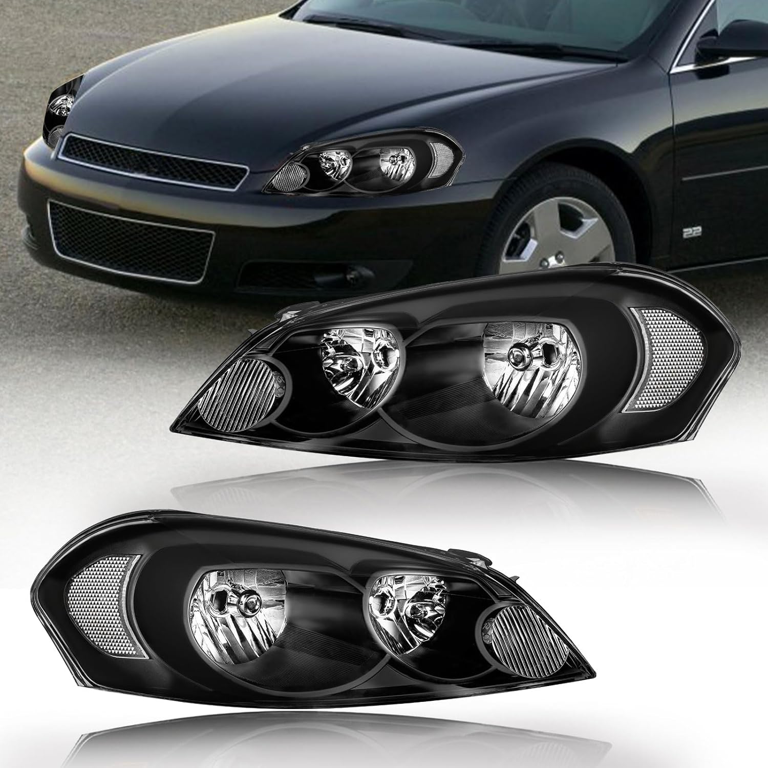 Headlight Assembly Kit for 2006-2016 Chevy Impala & Monte Carlo