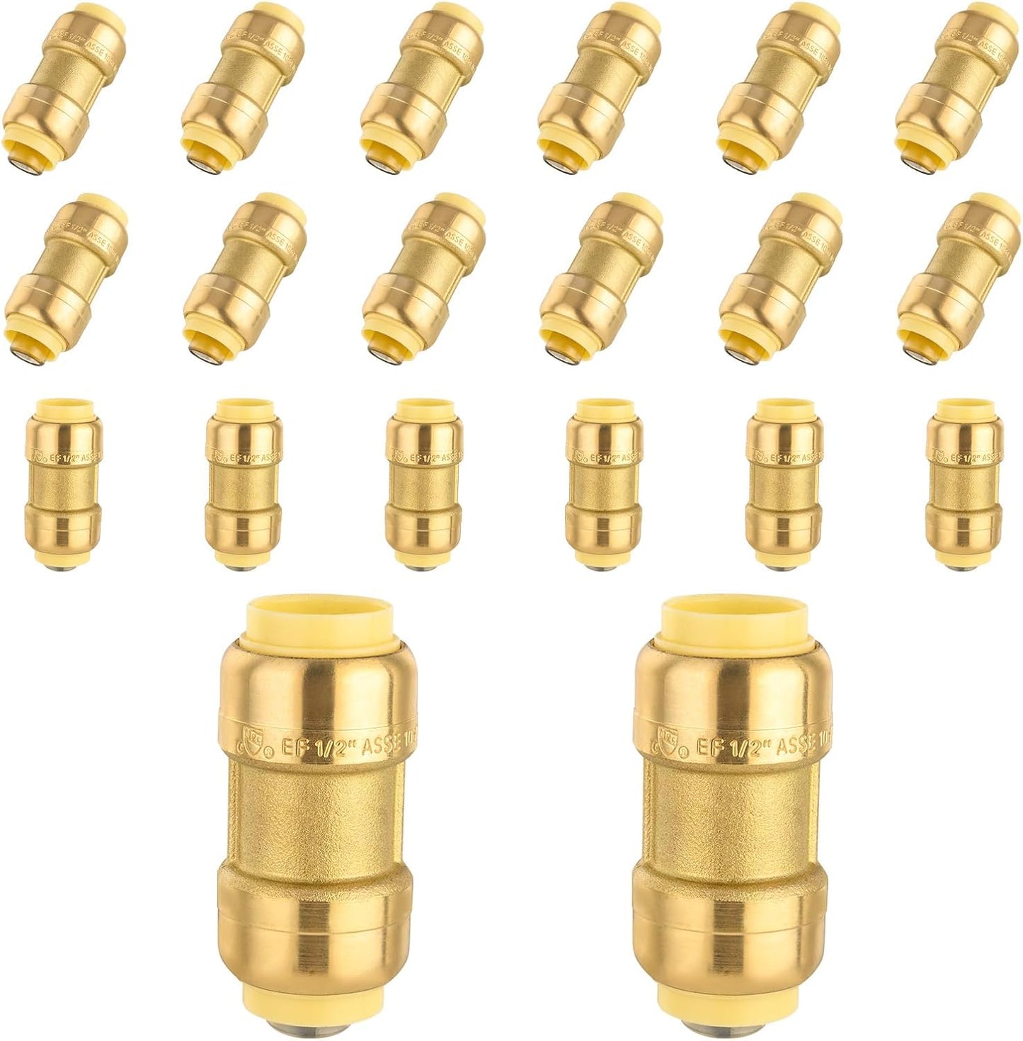 Foskan Push Fit Fittings 1 Inch Brass Coupling for Plumbing