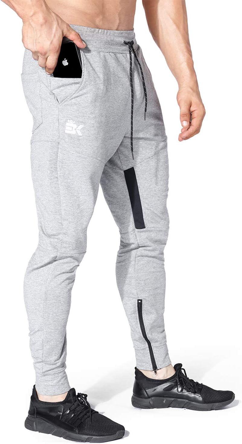 BROKIG Mens Gym Jogger Pants for Casual Slim Workout Style