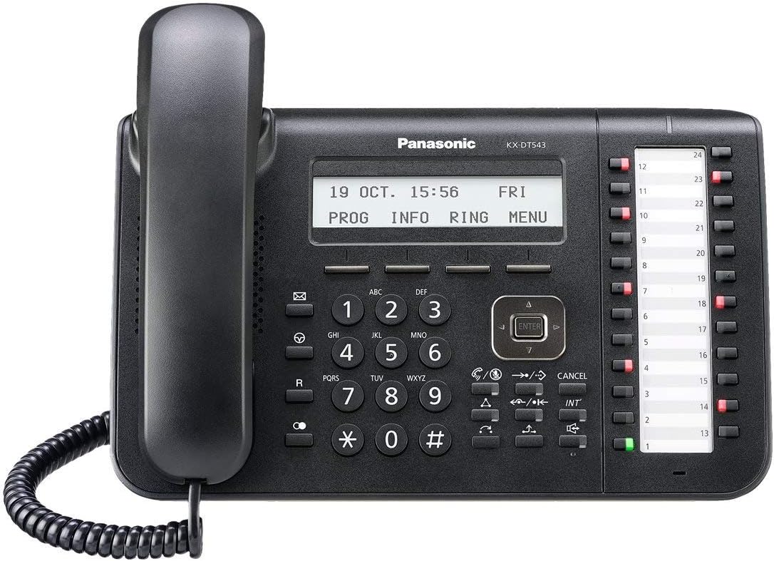 Panasonic KX-DT543 Black Digital Phone with 3-line LCD Display