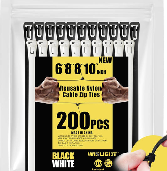 120 Lbs Tensile Strength Nylon Cable Ties by WISLIGHT