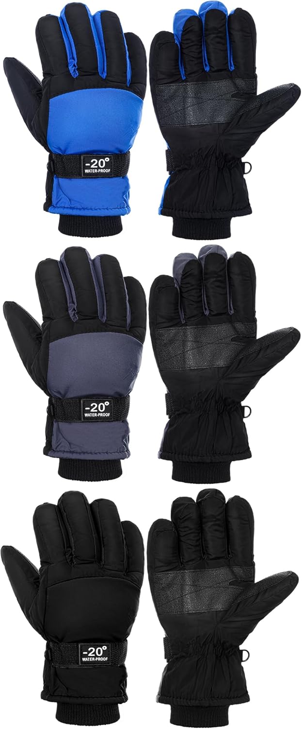 Windproof Kids Ski Gloves by Geyoga