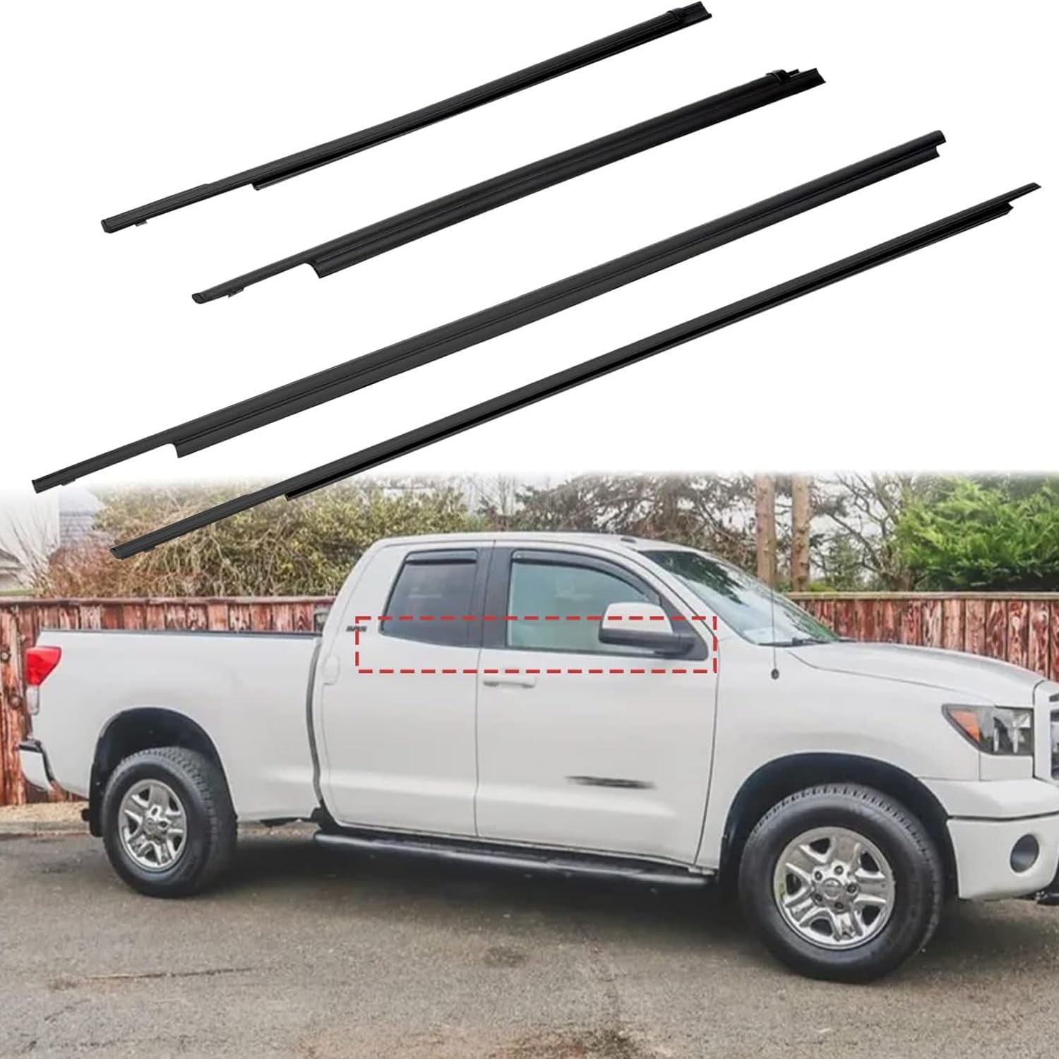 Weatherstrip Window Molding Trim Seal for 2007-2020 Tundra