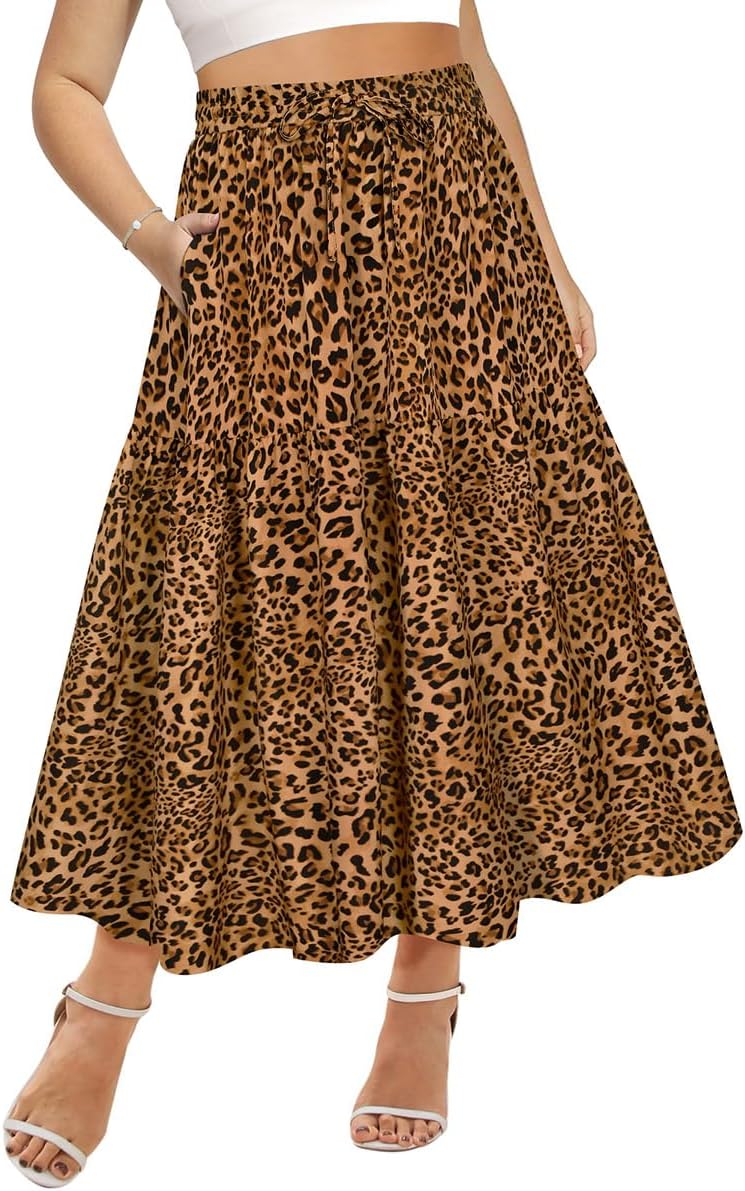 Plus Size Maxi Skirt for Curvy Women with Pockets and Comfort