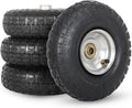 4.10/3.50-4 10in Tire and Wheel 4-Pack - 2.25in Offset Hub