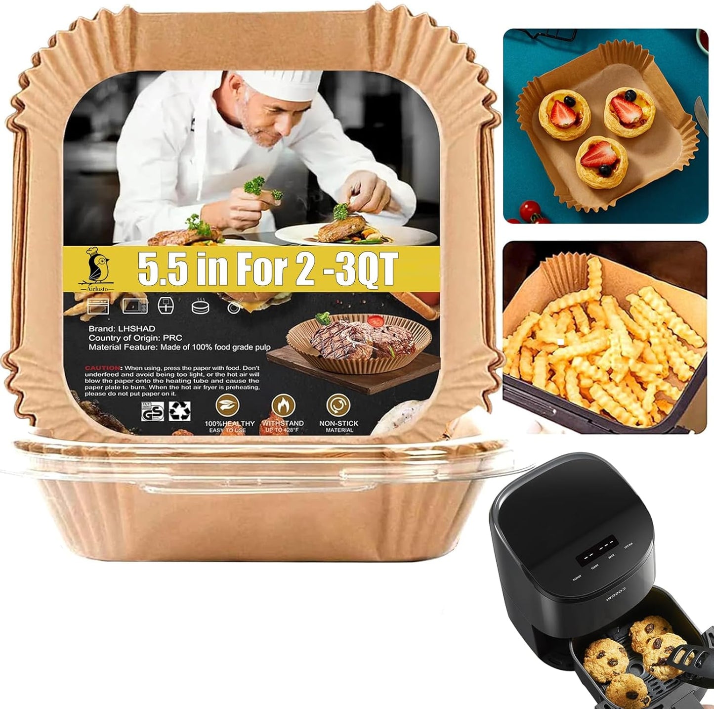 Disposable Air Fryer Liners for Mini Models - No More Cleaning Hassles!
