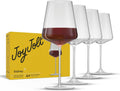 Sidney 19 oz Red Wine Glasses Set of 4 - Modern Crystal Stemware