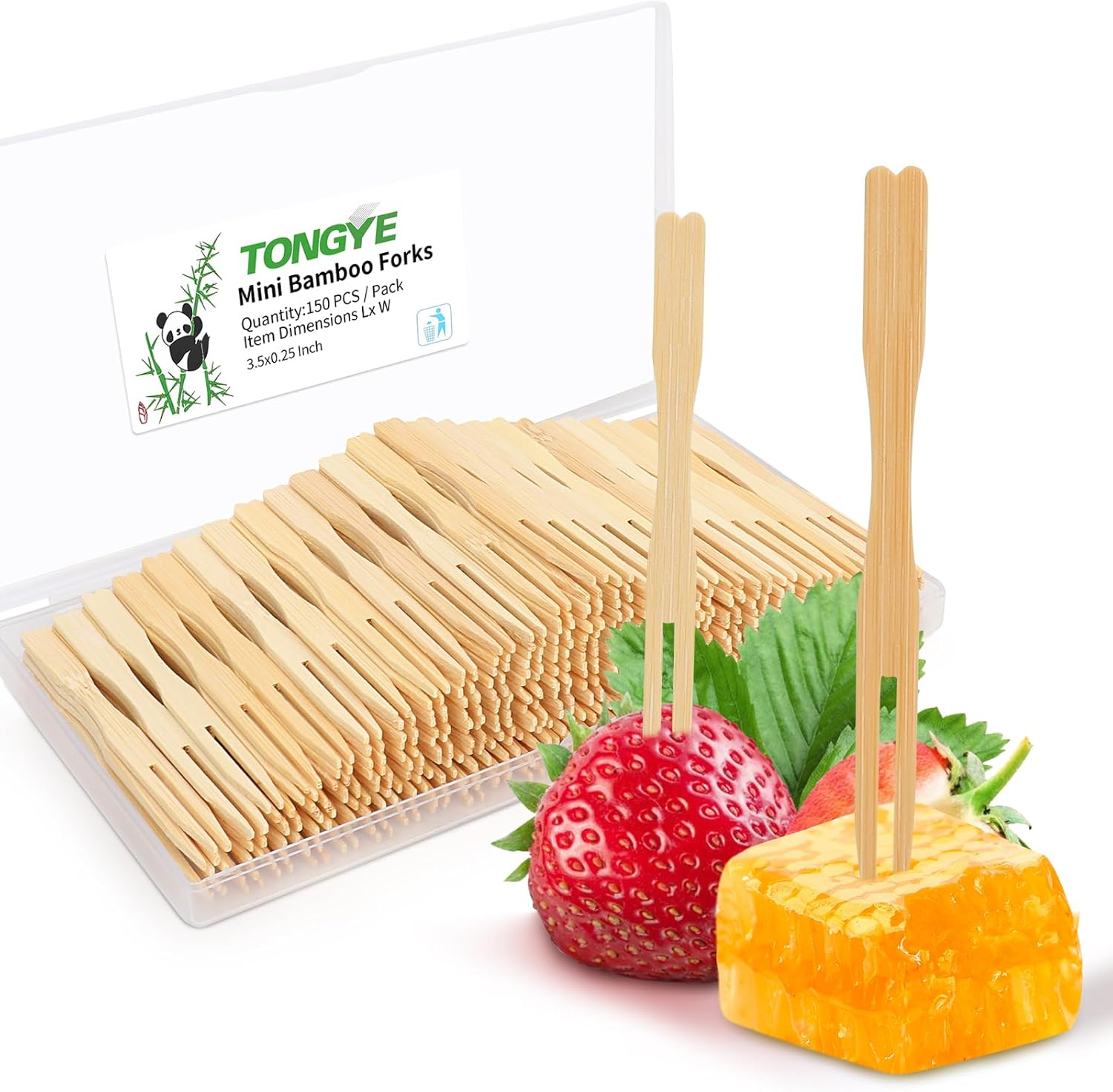 Bamboo Mini Forks - Elegant Appetizer Picks (150 PCS)