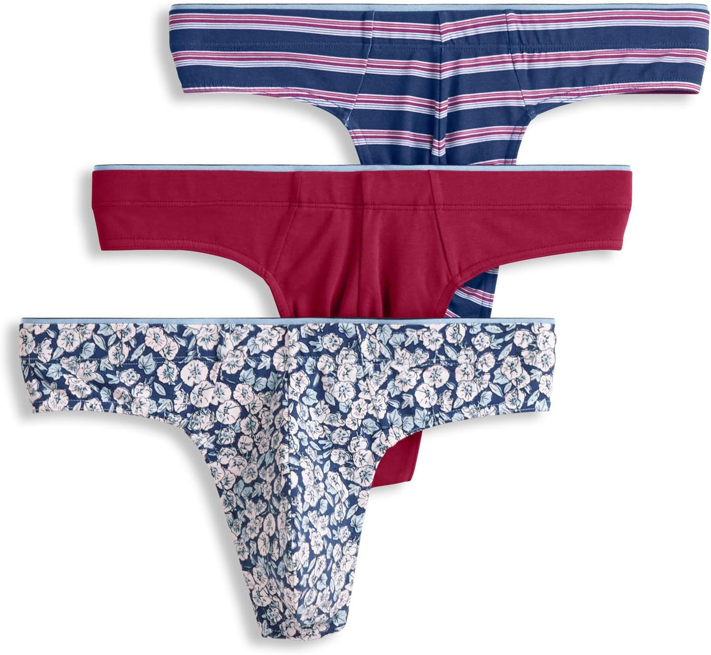 Jockey Men's Underwear True Style Thong - Comfortable 3 Pack