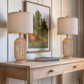 Boho Table Lamps Set of 2 for Living Room and Bedroom Decor