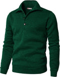 H2H Mens Casual Slim Fit Pullover Sweater - Warm Fleece Lined