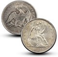 Antique Silver Coins 1859 Seated Goddess Dollar for Collectors