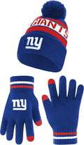 NFL Official Super Soft Winter Beanie with Gloves - One Size