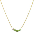 Birthstone Bar Necklace for Women - Peridot 14K Gold Fill Layering