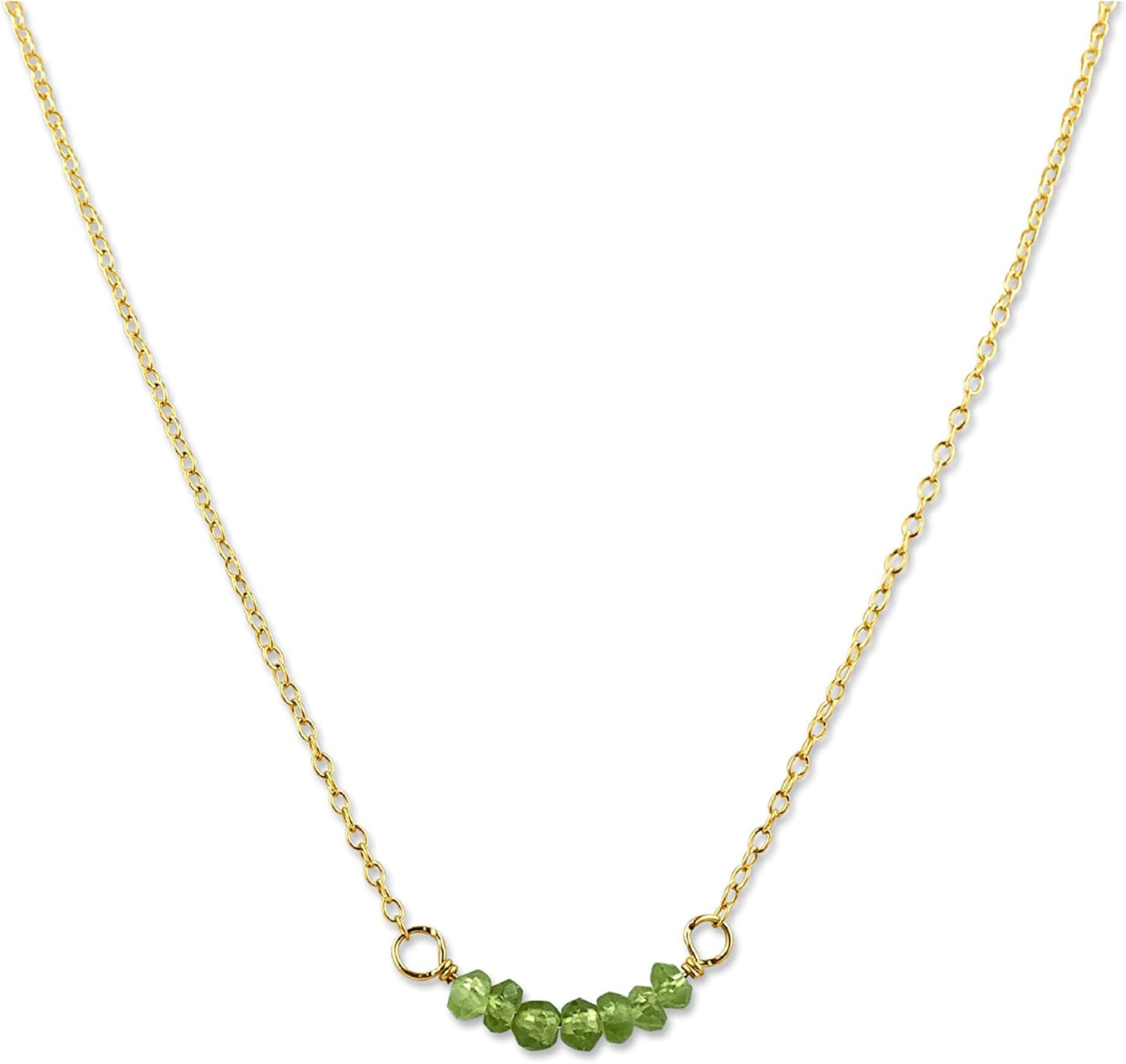 Personalized Birthstone Bar Necklace for Women and Girls