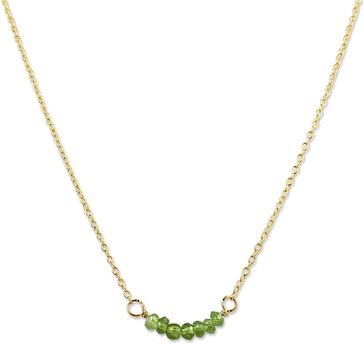 Personalized Birthstone Bar Necklace for Women and Girls