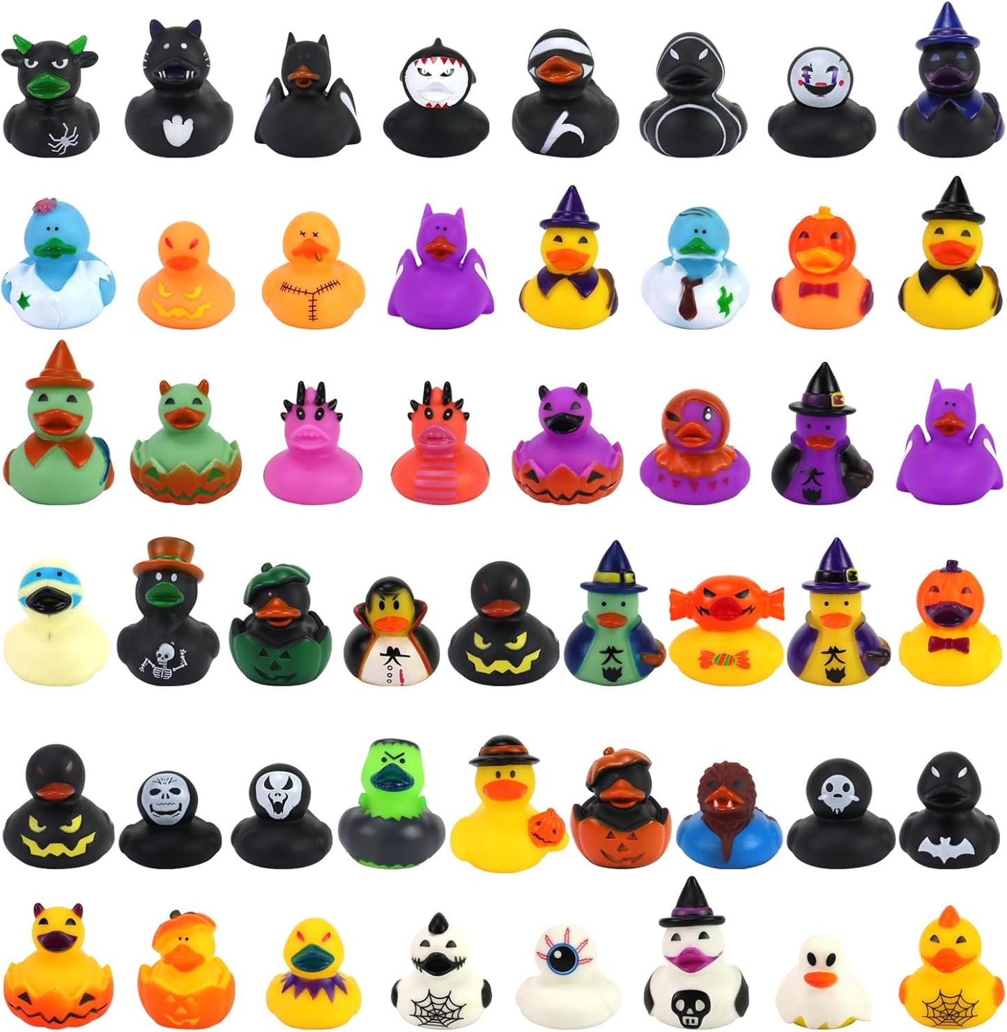 50 Pcs Halloween Rubber Ducks for Jeep Ducking Fun and Games