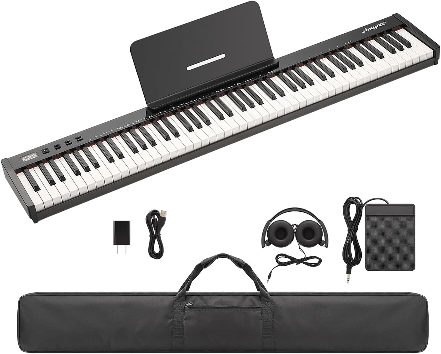 88 Key Portable Electric Keyboard Piano for Beginners and Pros