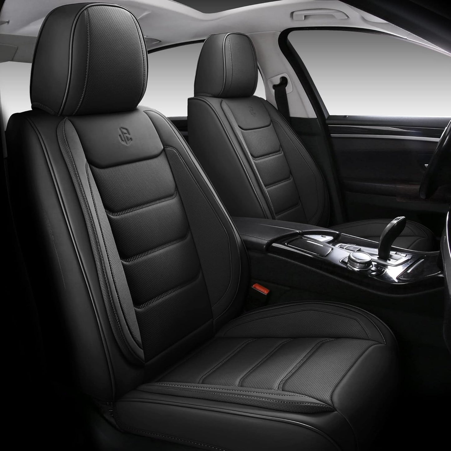Full Coverage Faux Leather Car Seat Covers for 5 Seats