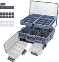Universal Fishing Tackle Box with Removable Trays - Waterproof