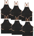 Chef Apron with Cross Back Straps for Men Women - Durable Cotton