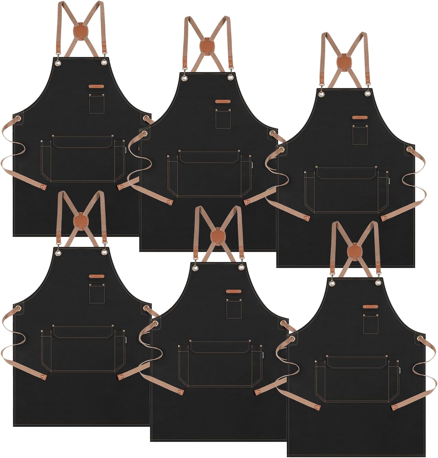 Chef Apron with Cross Back Straps for Men and Women - Stylish Design
