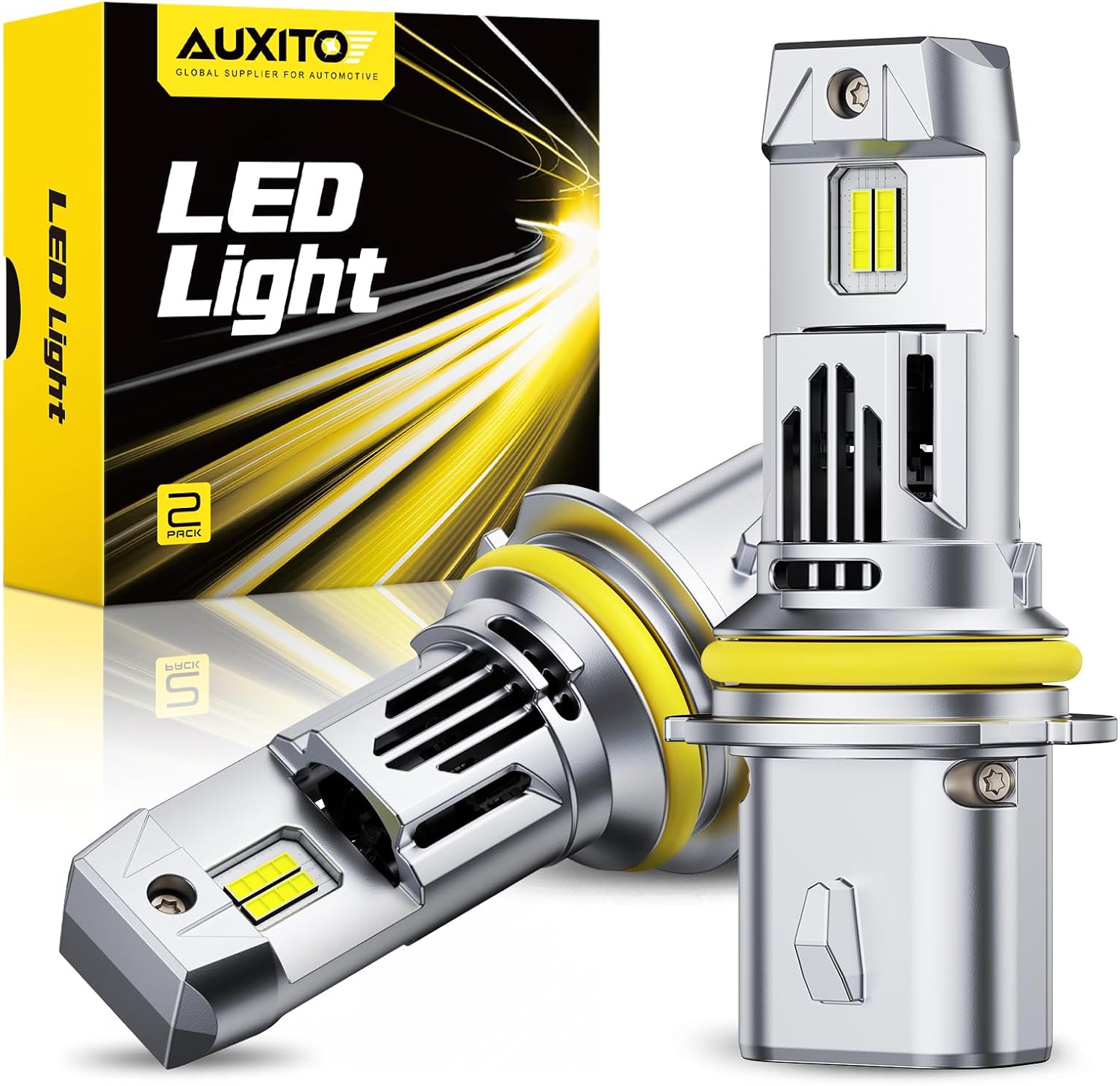 AUXITO 9007 Light Bulbs: 900% Brighter, 6500K Cool White