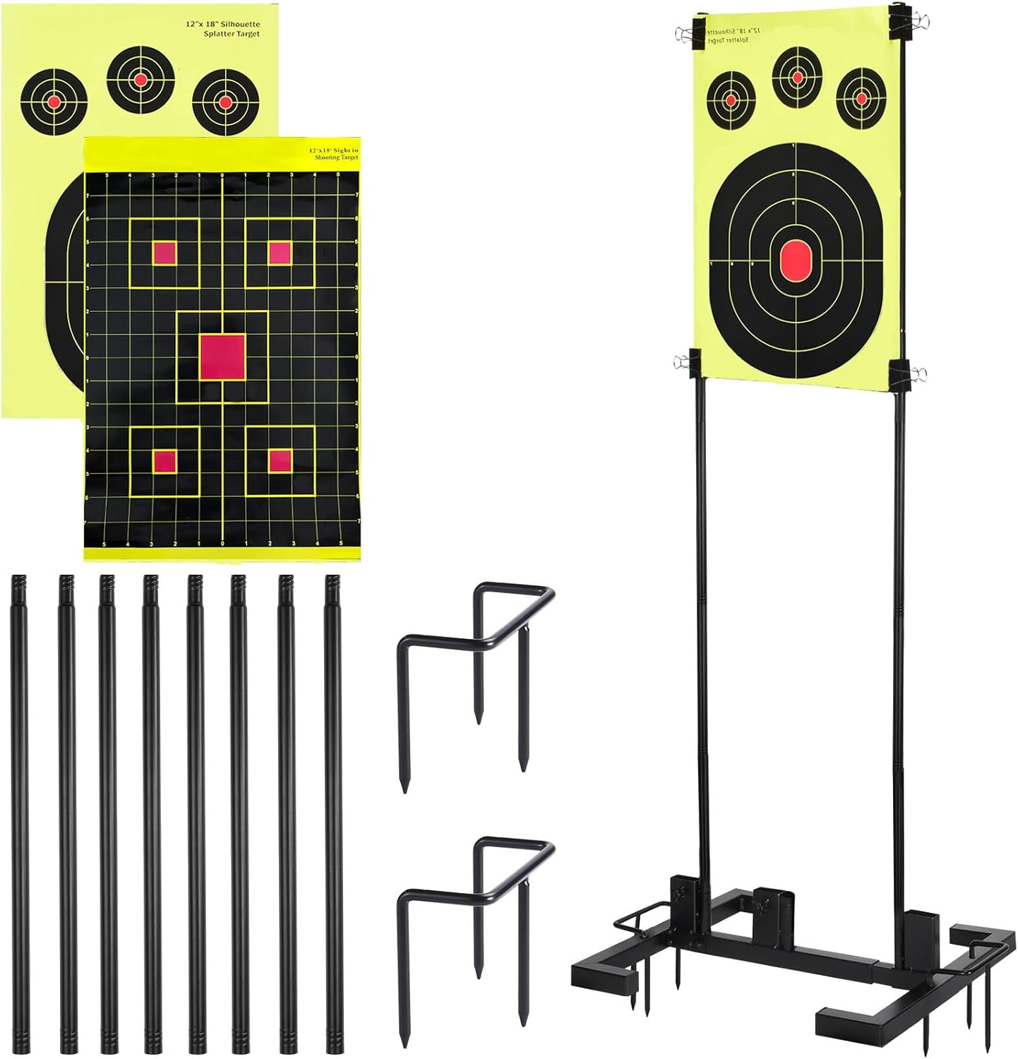 Adjustable Target Stand Set for Outdoor Shooting Training